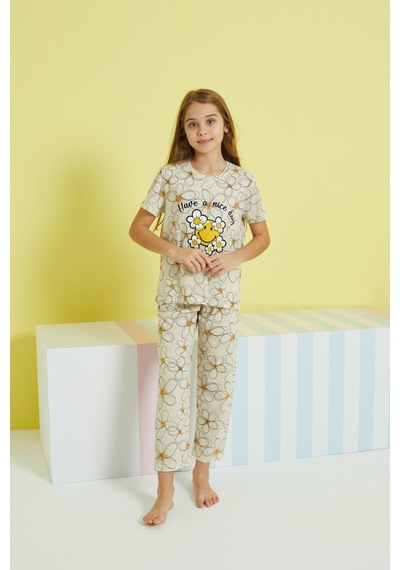 Siyah İnci Örme Pijama Takım 24107095 Çok Renkli
