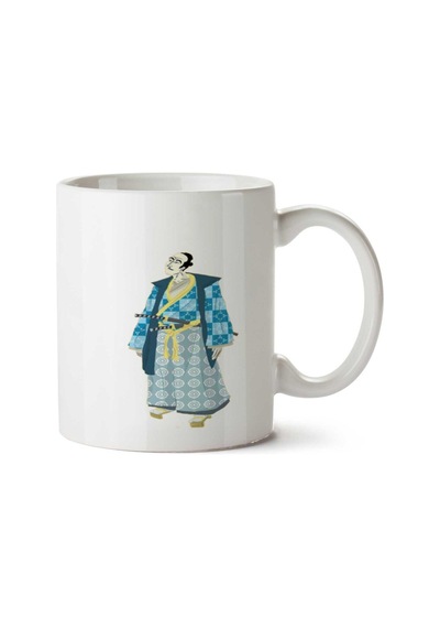 Samurai Serenity İki Tarafı Baskılı Kupa Bardak Çok Renkli
