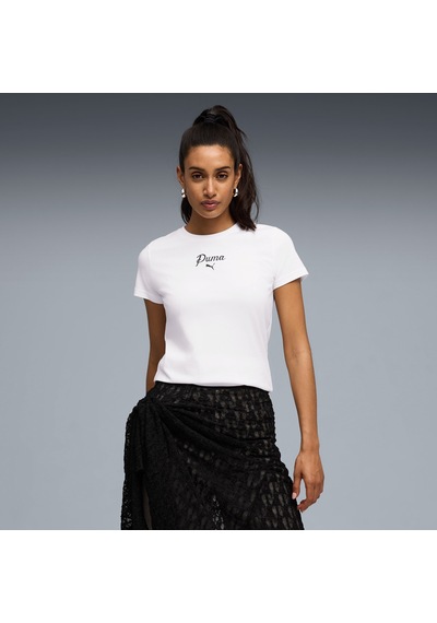 Puma Essentials Script Kadın Beyaz Tişört 691760-02