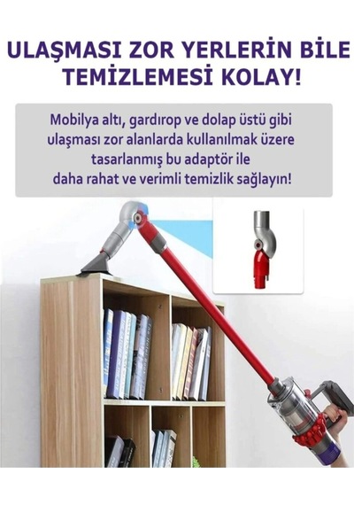 Dyson V12 Detect Slim V10 Slim Uyumlu Mobilya Altı Adaptörü