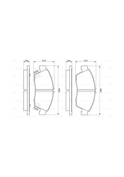 BOSCH 986461759 Fren Balatası Ön Civic 1.4İ 16V Hatchback 10.98- 02.01- Civic