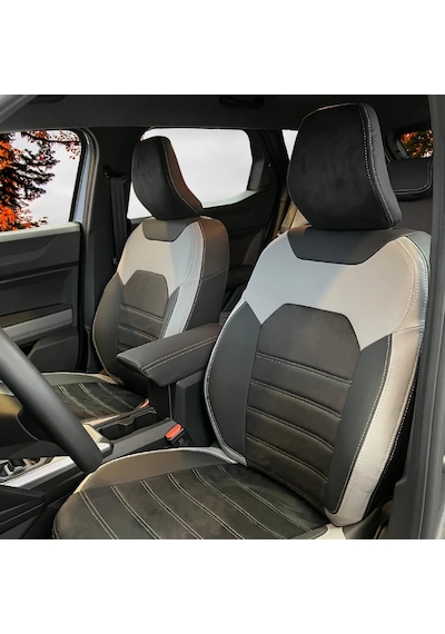 Renault Duster Uyumlu Araca Özel Oto Koltuk Kılıfı 158502 Deri Siyah