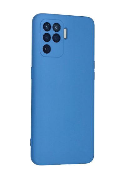 Oppo Reno 5 Lite Uyumlu Kılıf Nano İçi Kadife Silikon - Mavi