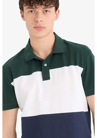 DeFacto %100 Pamuk Regular Fit Polo Yaka Bloklu Kısa Kollu Tişört D7940AX25SPGN245 DeFacto %100 Pamuk Regular Fit Polo Yaka Bloklu Kısa Kollu Tişört D7940AX25SPGN245