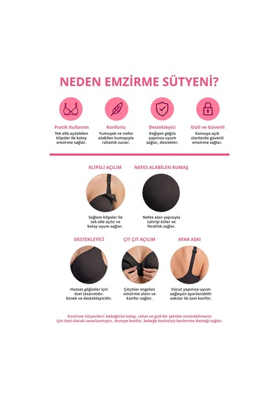 Cottonill Seamless Bra - Mavelle Siyah Lazer Kesim Klipsli Ve Çıtçıtlı Önü Açılabilir Emzirme Sütyeni Cottonill Seamless Bra - Mavelle Siyah Lazer Kesim Klipsli Ve Çıtçıtlı Önü Açılabilir Emzirme Sütyeni