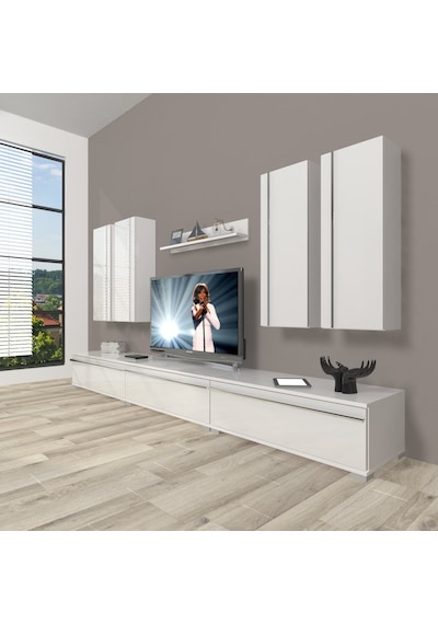 Decoraktiv Eko 8d Mdf Tv Ünitesi Tv Sehpası Beyaz