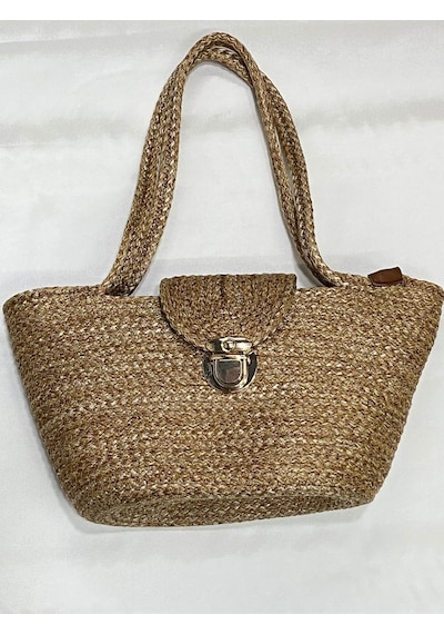 Omuz Çantası / Jüt Çanta / Otantik Çanta /plaj Çantası 30 X 35 / Hasır S Hasır S Çok Renkli