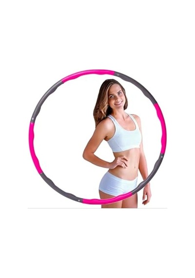 Hula Hoop Egzersiz Çemberi, 8 Parça Pembe Renk, 1000 Gr Ağırlık
