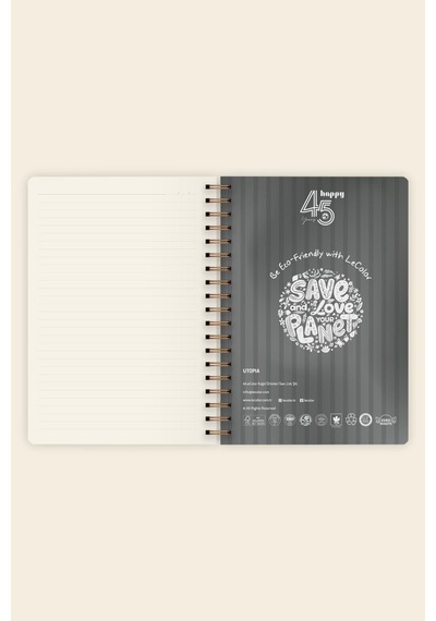Utopia Spiralli Defter Çizgili Empire 17x24 Cm