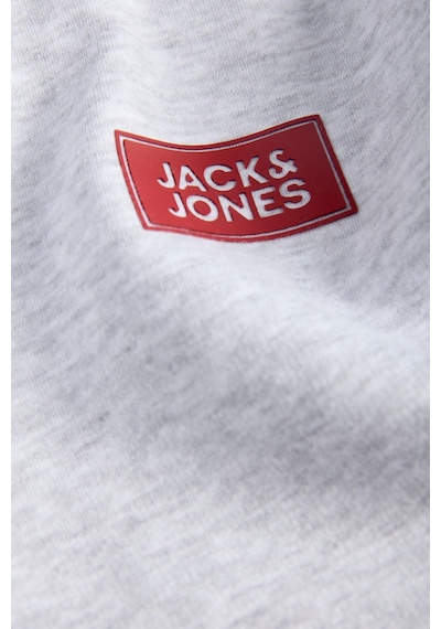 Jack & Jones Jjrush Erkek Sweatshirt Bisiklet Yaka Rahat Günlük Pamuklu Gri