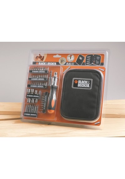 Black+Decker A7104-XJ 56 Parça Cırcırlı Tornavida Aksesuar Seti