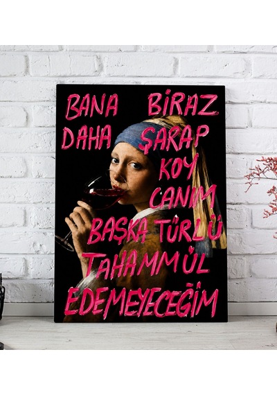 Bk Gift Vintage Klasik Sanat Esprili Sözlü Dekoratif Kanvas Tablo - 4 Çok Renkli