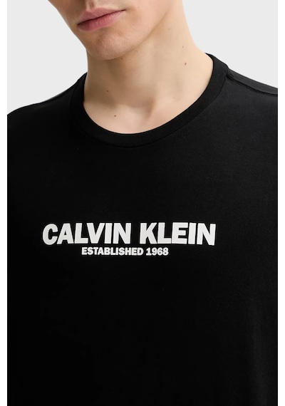 Calvin Klein Erkek T Shirt Lv04re820g Ub1 Siyah Siyah