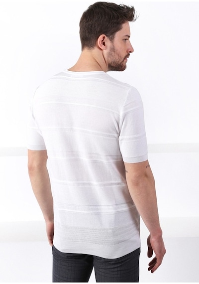 Ferraro Beyaz Bisiklet Yaka Erkek Pamuk Triko T-Shirt-Beyaz (417934683) Beyaz Ferraro Beyaz Bisiklet Yaka Erkek Pamuk Triko T-Shirt-Beyaz (417934683) Beyaz