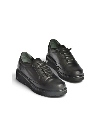 Fox Shoes Z555250803 Siyah Hakiki Deri Günlük Kadın Ayakkabı