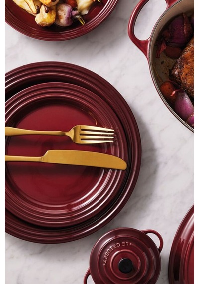 Le Creuset Klasik Dayanıklı Tasarım Seramik Yemek Tabağı 27 Cm Bordo