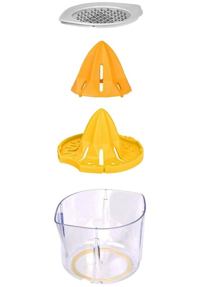 4ın1 Rendeli Limon - Narenciye Sıkacak Ölçekli Açık Gri