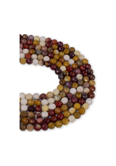 6 Mm Faset Monkay Jasper Taşı Dizi Bronz - Yeşil
