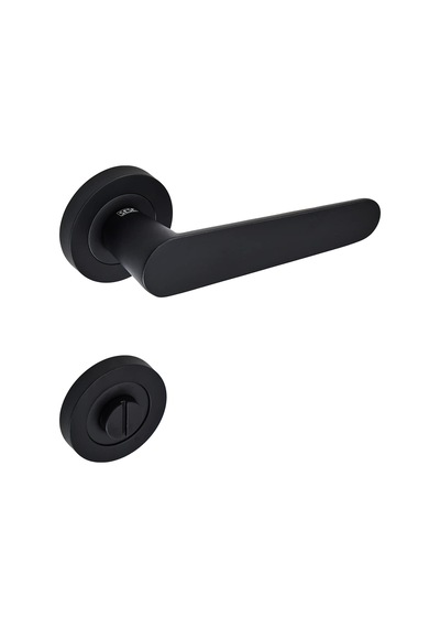 Sese Ada Modeli Rozetli Wc Kapı Kolu Siyah 200-204r-02-02