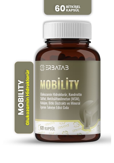 Mobility 60 Bitkisel Kapsül Glukozamin Kondroitin Msm Ve Kolajen İçeren Takviye Edici Gıda