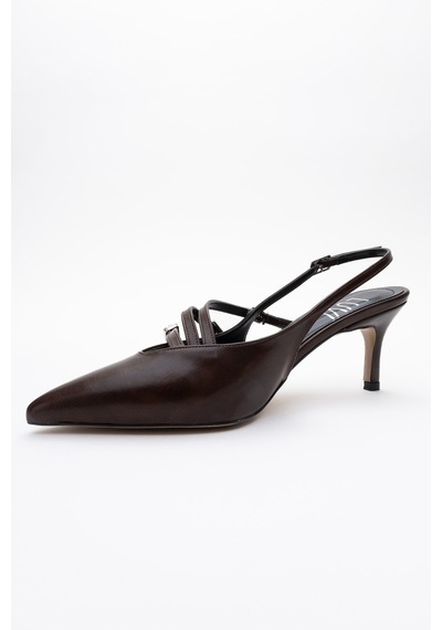 Luvishoes Luvi Shoes Magra Kahverengi Cilt Sivri Burun Arkası Açık İnce Topuklu Kadın Ayakkabı Kahverengi Luvishoes Luvi Shoes Magra Kahverengi Cilt Sivri Burun Arkası Açık İnce Topuklu Kadın Ayakkabı Kahverengi