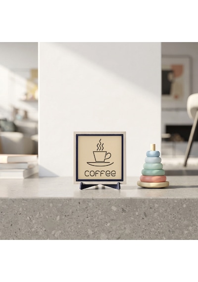 Coffee Figürlü Şık Dekoratif Obje, Kahve Severler İçin Özel Bir Seçim 10x10 Cm