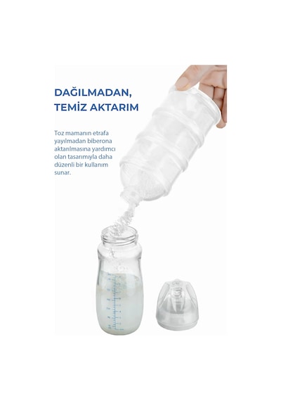 Babyjem - Katlı Toz Mama Kabı Beyaz