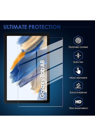 Samsung Galaxy Uyumlu Tab A8 10.5 2021 Sm-x200 X207 Ekran Koruyucu Kırılmaz Cam