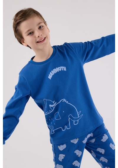 Rolypoly Erkek Çocuk Mavi Pijama Takımı Rp3666-c-v2
