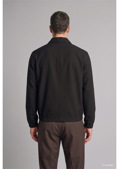 Defacto Regular Fit Fermuarlı Polo Yaka Basic Düz Twill Uzun Kollu Gömlek I0166ax26wnkh538 Haki-kh538