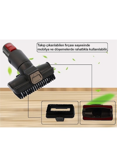 Dyson V10 Total Clean İle Uyumlu Filtre Ve Mobilya Fırçası Seti