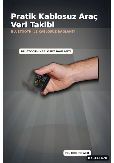 Bx40 Obd2 Bluetooth Araç Arıza Tespit Cihazı, Check Engine Sıfırlama, Scanner 1 Adet Bx-313478