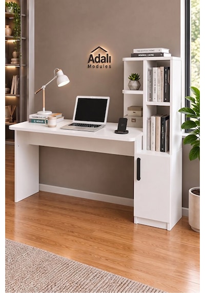 Ders Çalışma Masası Kavisli Kitaplıklı 120 Cm Çalışma Masası Öğrenci Masası Ofis Çalışma Masası Beyaz Ders Çalışma Masası Kavisli Kitaplıklı 120 Cm Çalışma Masası Öğrenci Masası Ofis Çalışma Masası Beyaz