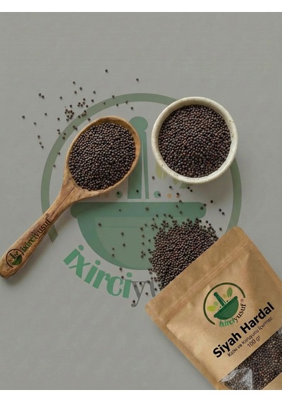 İxirciyusuf Siyah Hardal Siyah Hardal Tohumu Black Mustard Seed Brassica Nigra Doğal Tane 100 G