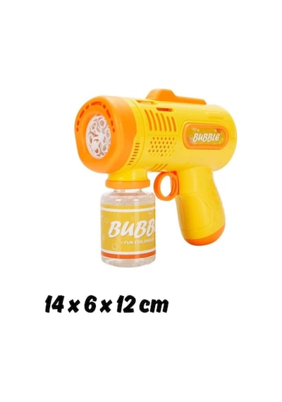Pilli Otomatik Baloncuk Köpük Tabancası Bubble Gun 1000 Ml Köpük Likiti Hediyeli