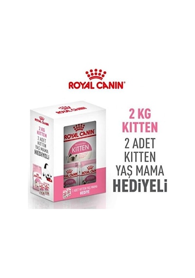 Royal Canin Box Kitten Yavru Kedi Maması 2 KG + 2 Adet Kitten Yaş Mama Hediyeli