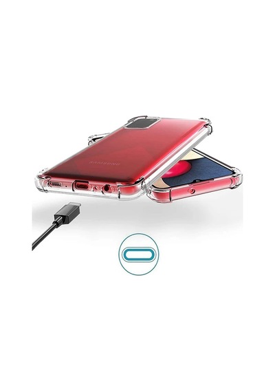 Hepsi Sm Galaxy Uyumlu A02s - M02s Anti-drop Shockproof Darbe Emici Silikon Kılıf- 5775 Najmaddin Şeffaf