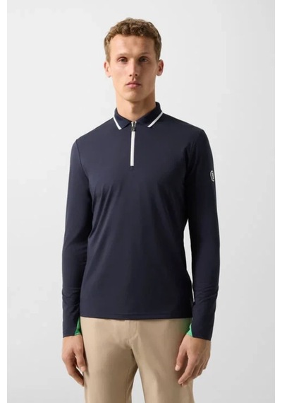 Bogner Fire&ıce Bogner Jonah Lüks Sportif Stil Uzun Kollu Erkek Polo Sweatshirt, Lacivert