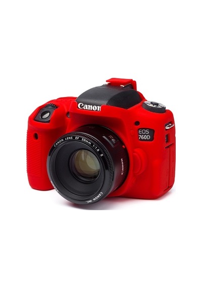 Easycover Canon 760D Silikon Kılıf Ecc760Dr (Kırmızı)