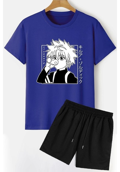 Uyguntarz Anime Şort T-shirt Eşofman Takımı Bej