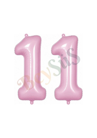 11 Rakam Folyo Balon Pembe Rengi 76 Cm