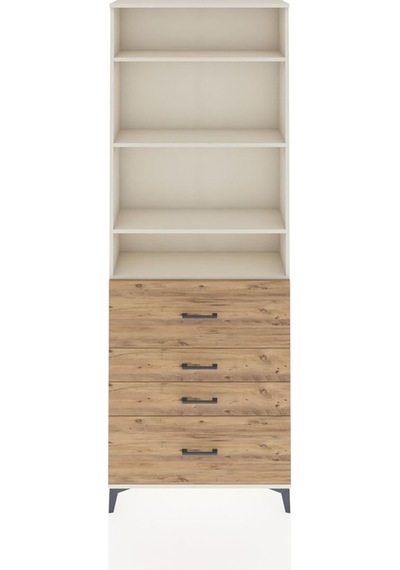 Arges Dolap 4 Raflı 4 Çekmeceli 88x30x243 Aytaşı-çam Aytaşı