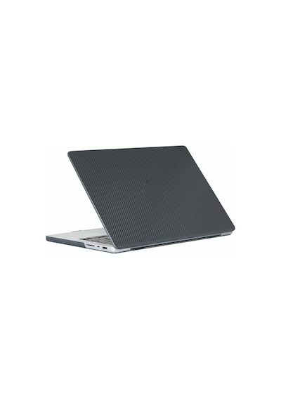 Arabulalaca Macbook Uyumlu Air 13 Inç A3449 M5 Çipli 2026 Mor Mat Doku Kılıf Hardcase Karbon Siyah