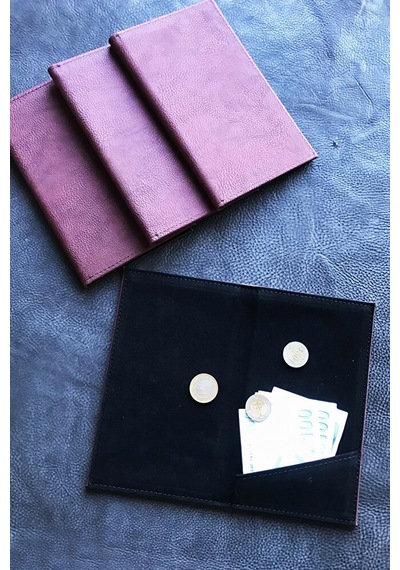 Hesap Sümeni Adisyon Kabı Bordo Vegan Deri 12 X 20 Cm.