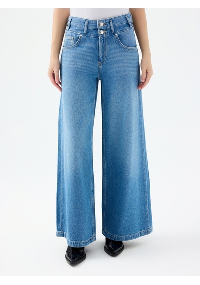 Palazzo Palazzo Fıt Kadın Pantolon Denim
