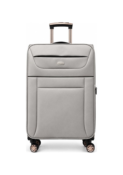 Fossil Unisex Kumaş Büyük Boy Ultra Hafif Şifreli Körüklü Kendi Etrafında Dönebilen Valiz 012-01 Vizon