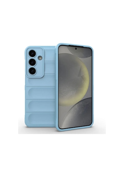 Samsung Galaxy S25 5G Uyumlu Silikon Kılıf - Kamera Korumalı Esnek Airbag Kapak - Mavi