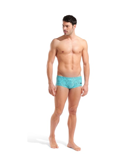 Arena Allover Swim Low Waist Short Erkek Mavi Yüzücü Düşük Bel Mayo 011888580 Mavi Mavi