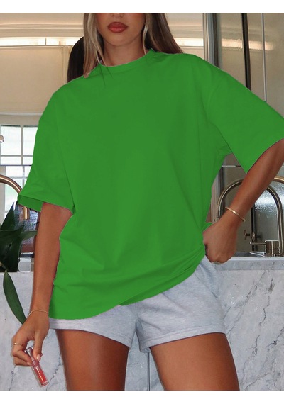 Startmore Oversize Unisex Basic T-shirt Yeşil