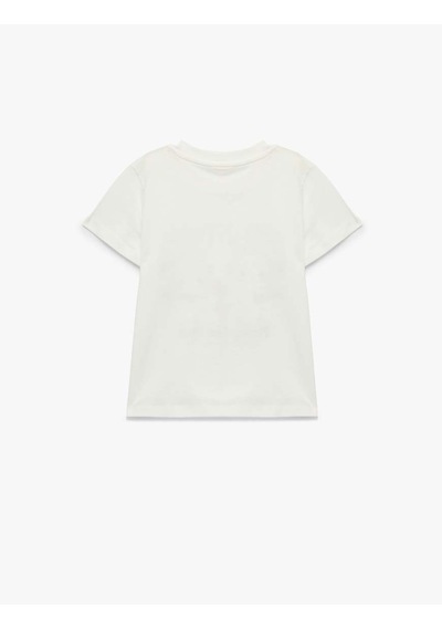 Koton Tavşan Baskılı Ekru Kız Çocuk T-shirt 6skg10242ak Ekru